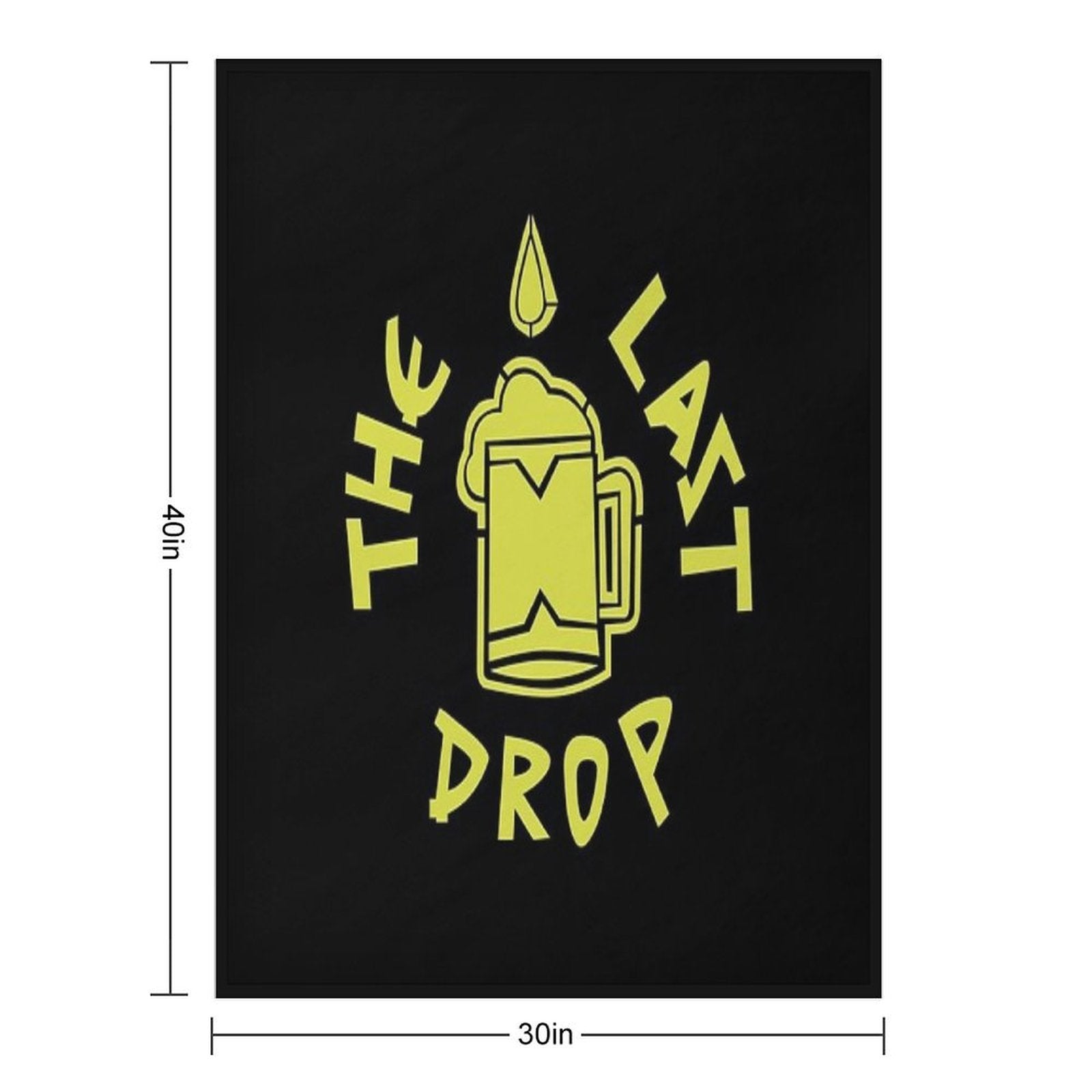 The Last Drop (Thematic Neon Green- Black BG) Travel-friendly Throw Blanket