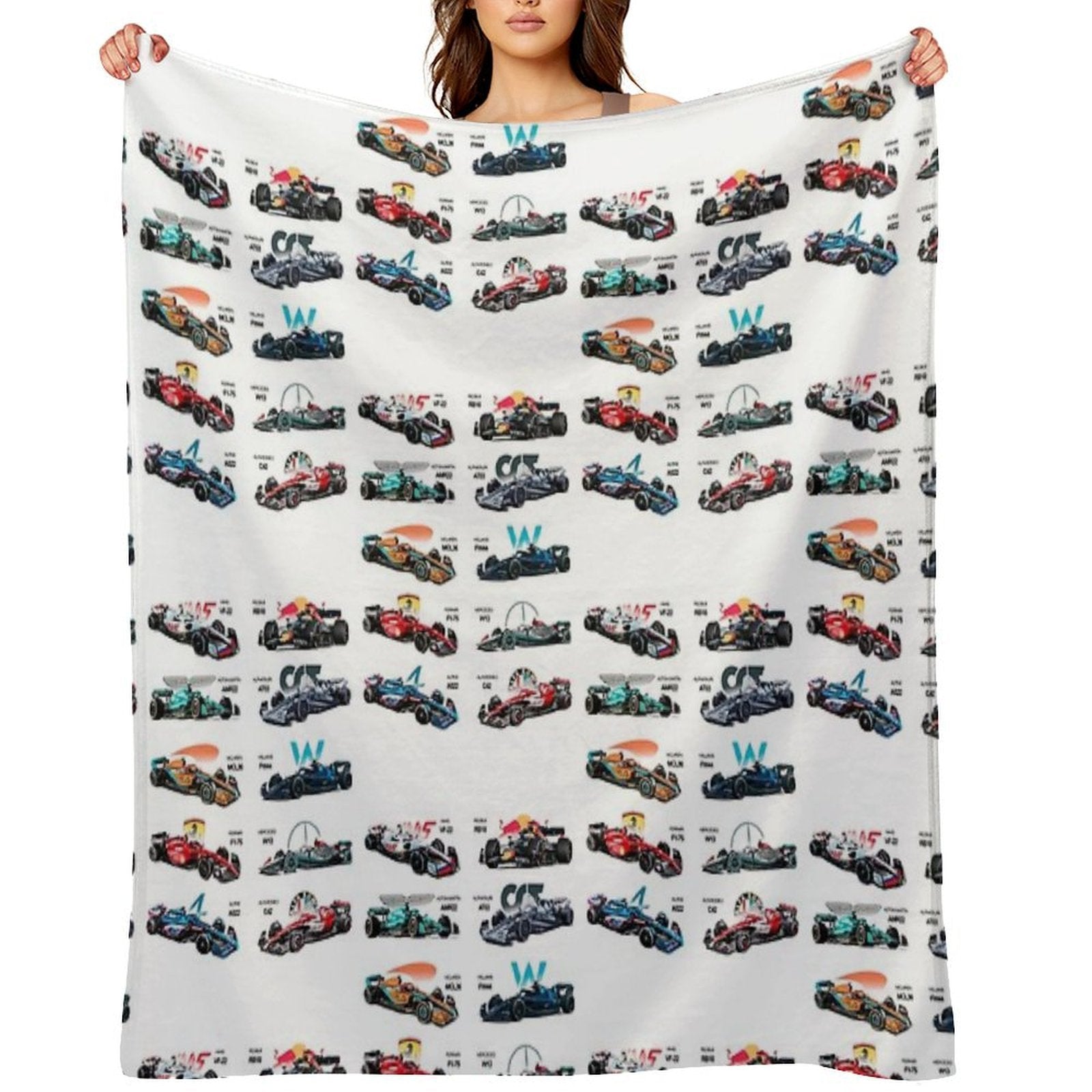 F1 All Cars 2022 Shrink-resistant Throw Blanket