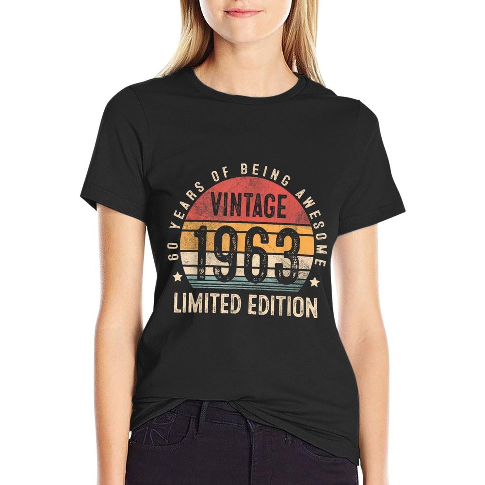 Vintage 1963 60 Years Old Gifts for Men Women 60th Birthday  Affordable Price T-Shirt