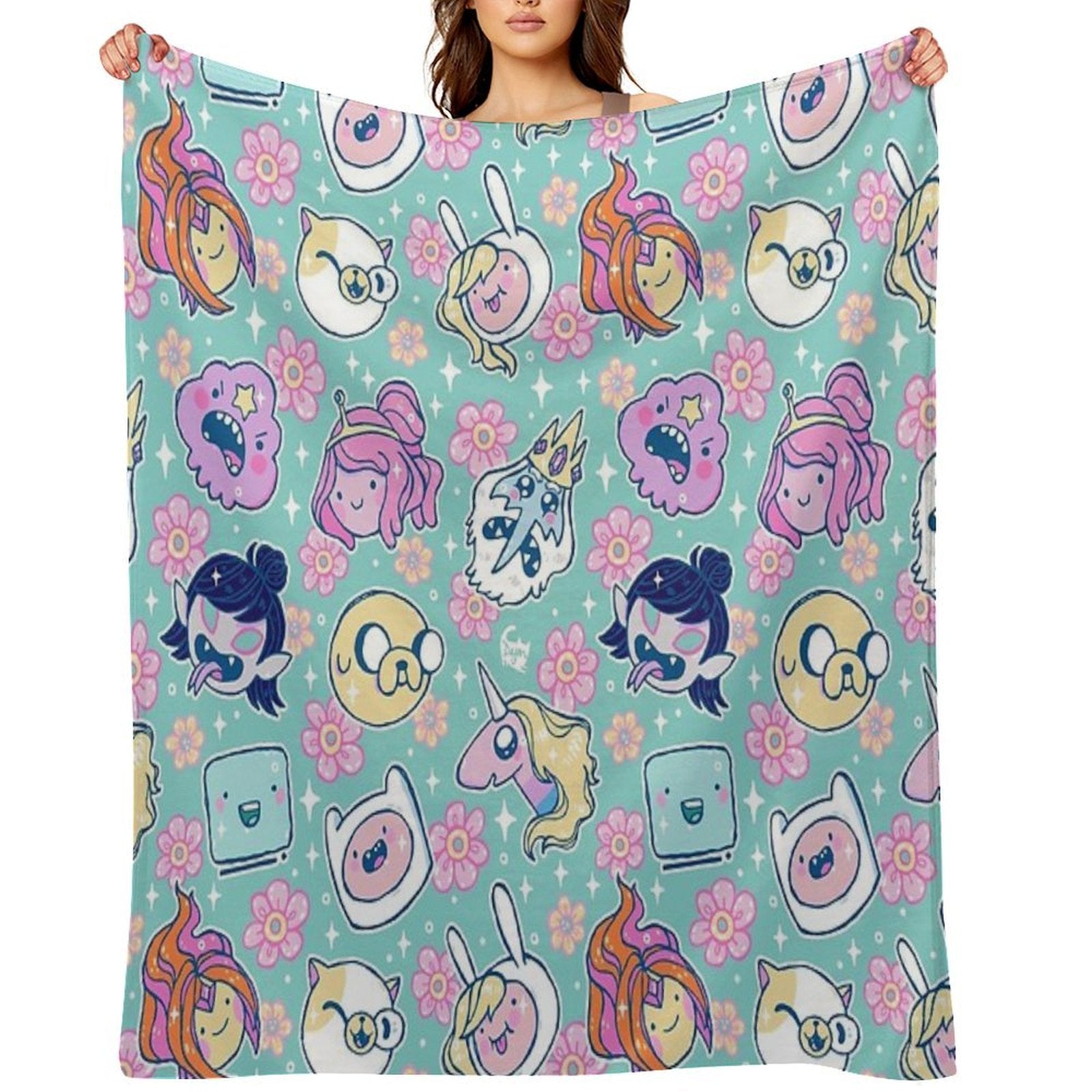 Adventure Time Friends 1 - REMASTERED - Machine-washable Throw Blanket