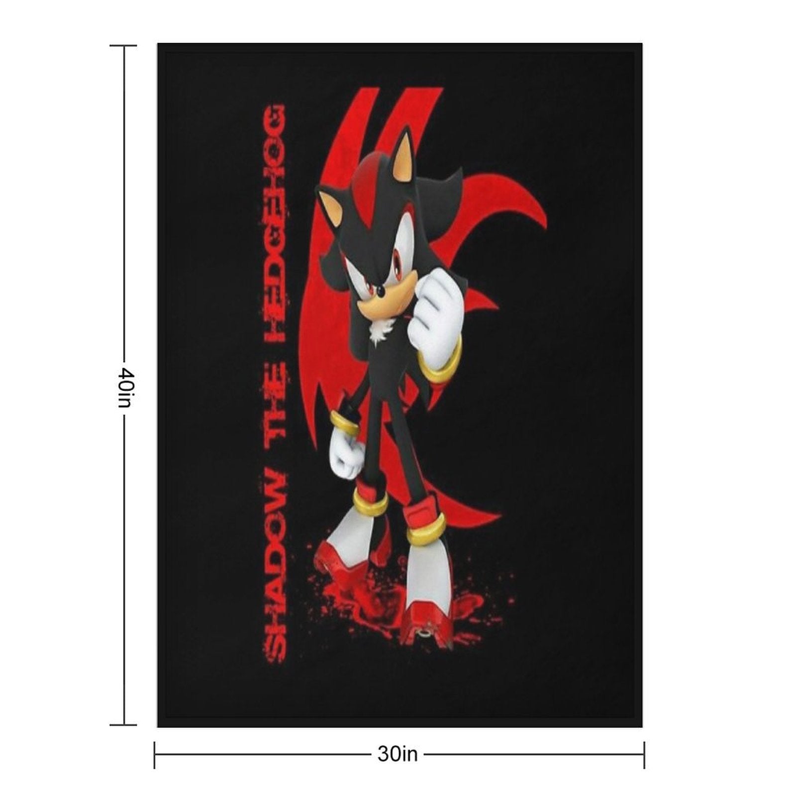 Shadow The Hedgehog Plush Throw Blanket