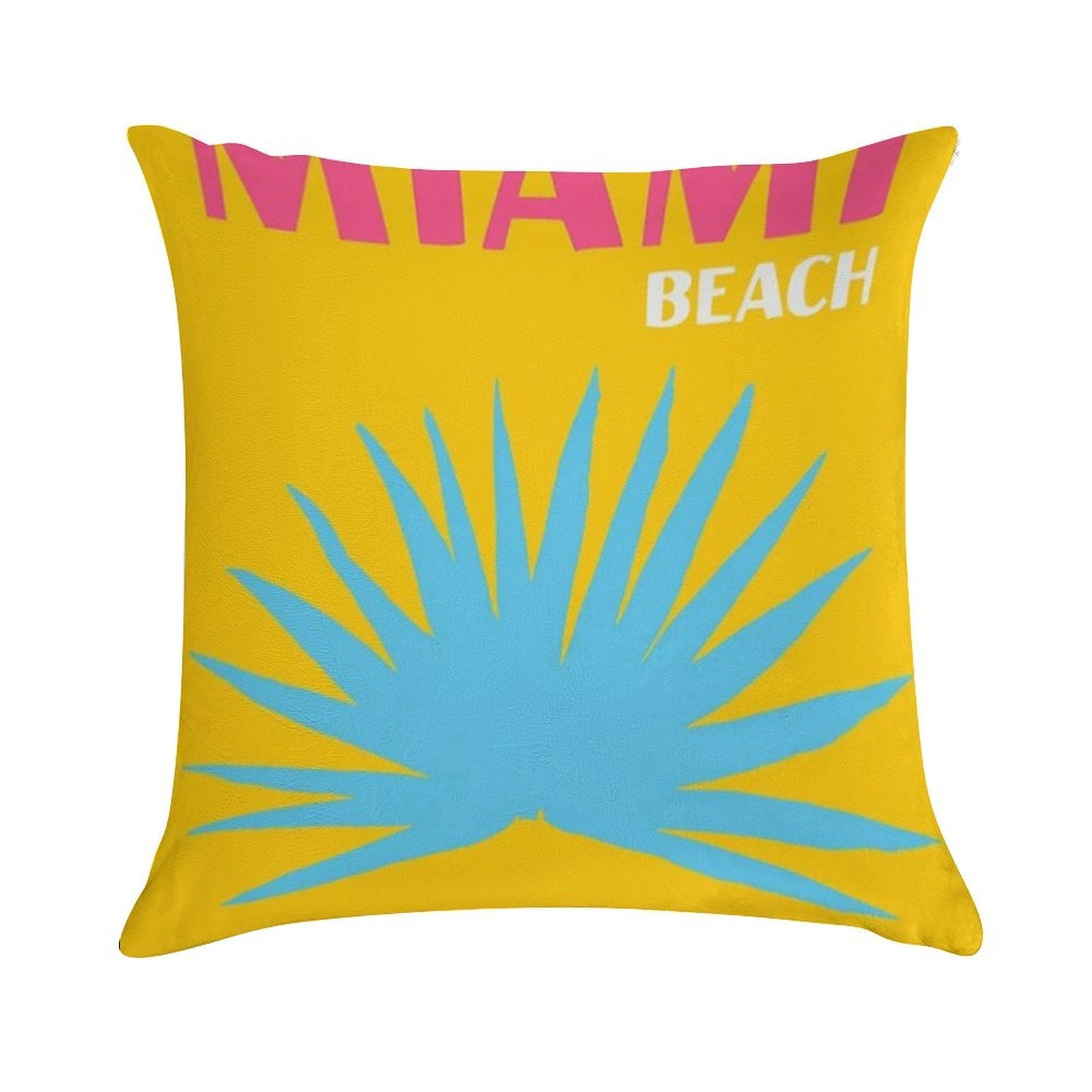 Miami Beach Asouline Soft High-Density Material Throw Pillow