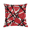 EVH Authentic Stripes Design (red) Soft Hidden Zipper Throw Pillow