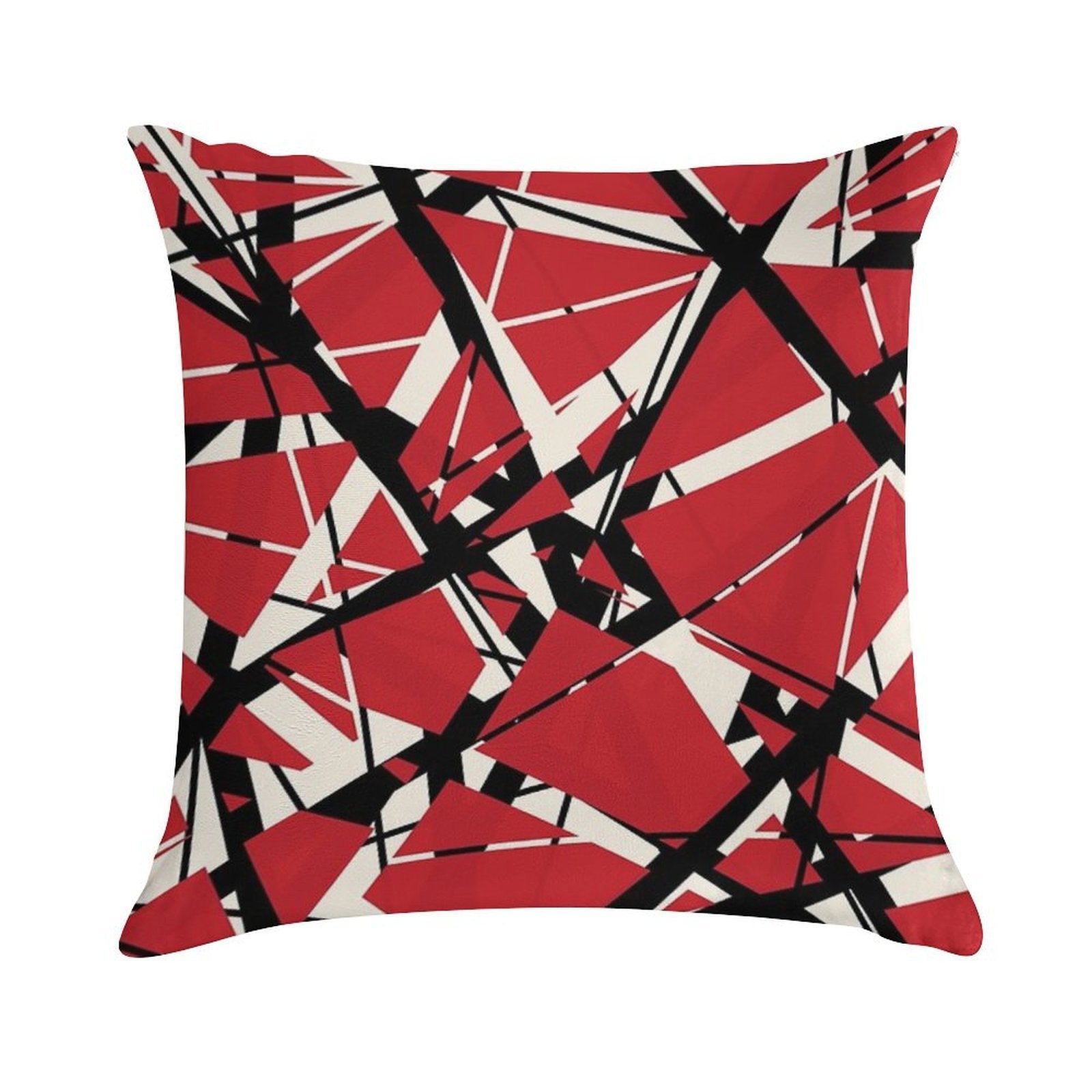 EVH Authentic Stripes Design (red) Soft Hidden Zipper Throw Pillow