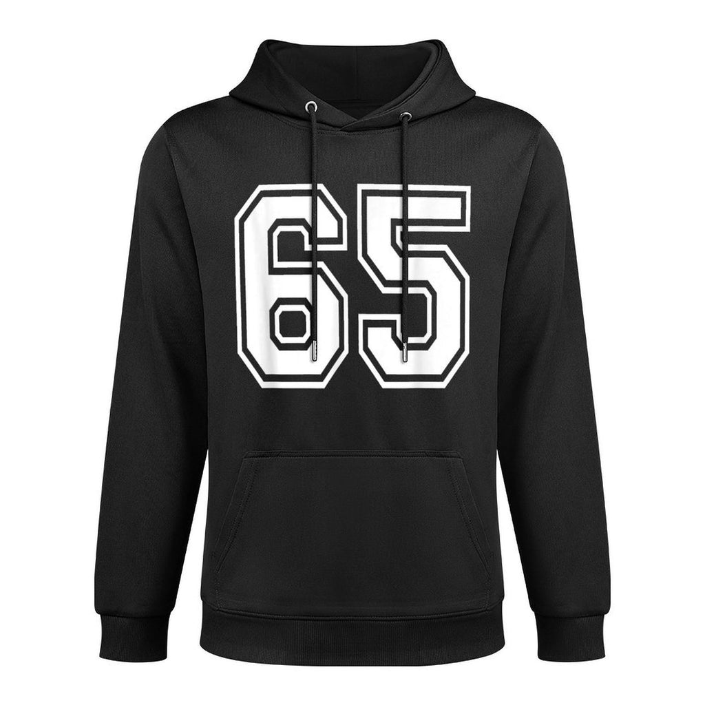 Number 65 Numbered Uniform Sports Jersey Team 65th Birthday Medium-Weight Fabric Hoodie