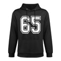 Number 65 Numbered Uniform Sports Jersey Team 65th Birthday Medium-Weight Fabric Hoodie