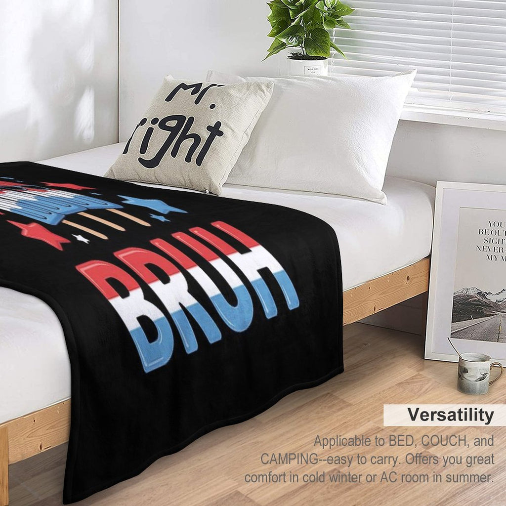 Bruh 4th Of July Popsicle All-season Throw Blanket