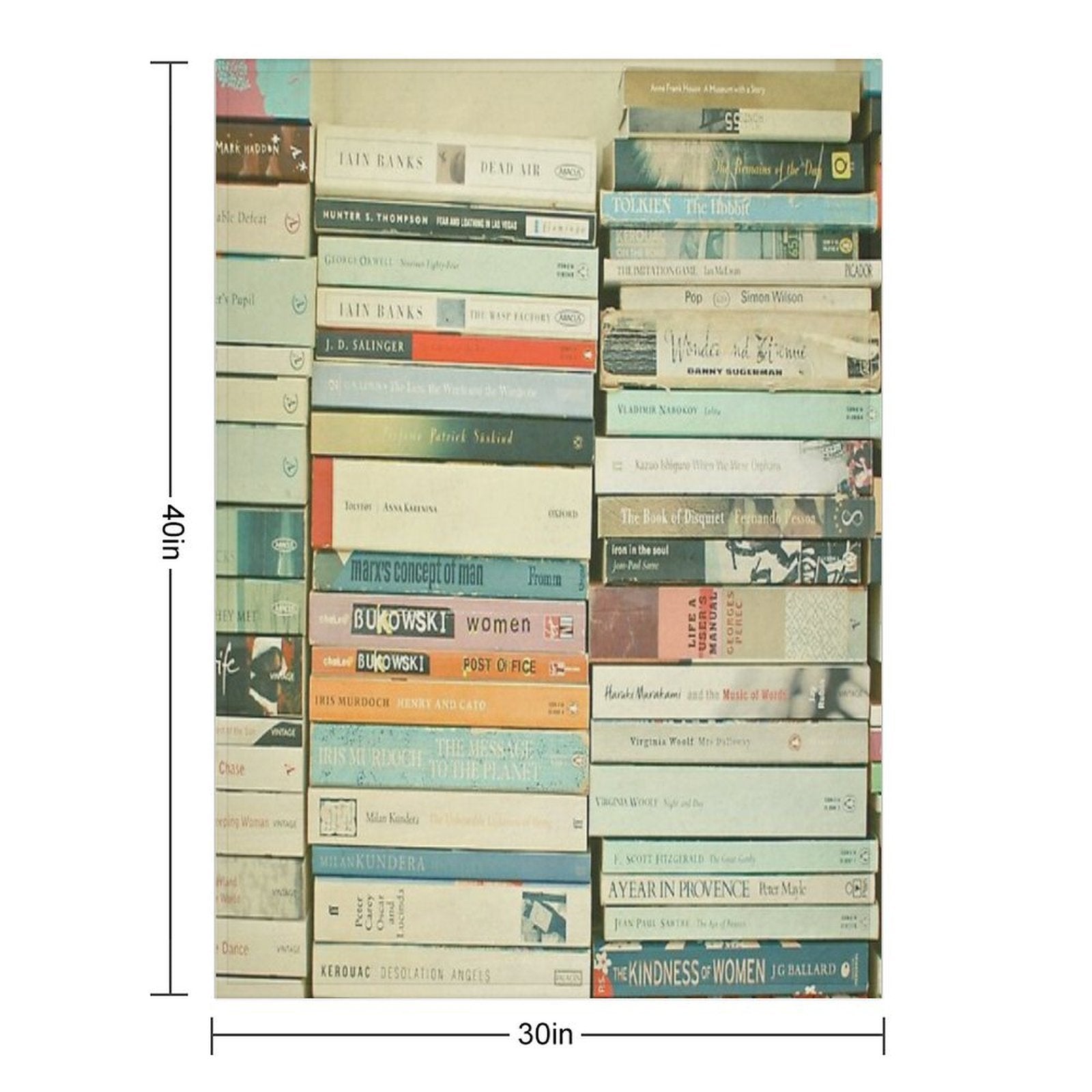 Bookworm Shrink-resistant Throw Blanket