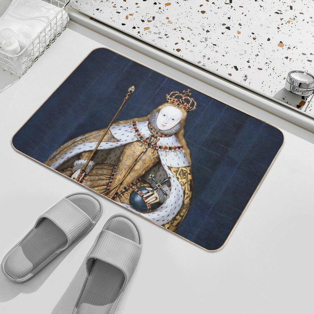 Elizabeth I Coronation Portrait  Easy To Clean Bath Mat