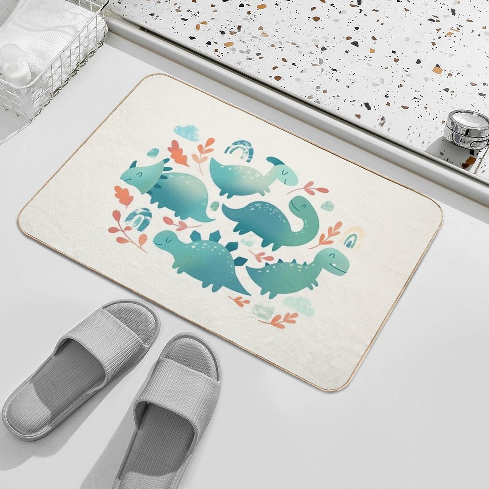 Baby Dinosaurs  Dirt-Trapping Bath Mat
