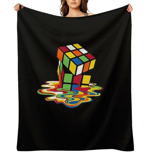 Rubick's Cube Sustainable Throw Blanket