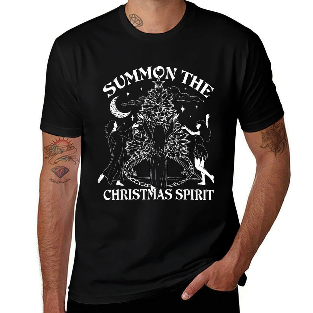 Summon The Christmas Spirit - Spread Holiday Magic  Cotton T-Shirt