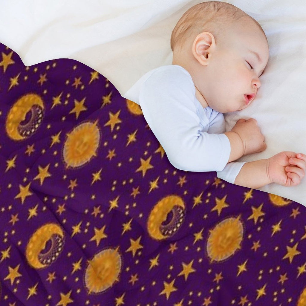 Bohemian 90's Sun And Moon Celestial Pattern All-season Throw Blanket