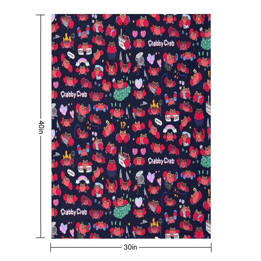 Crabby Crab - Pattern Eco-conscious Throw Blanket