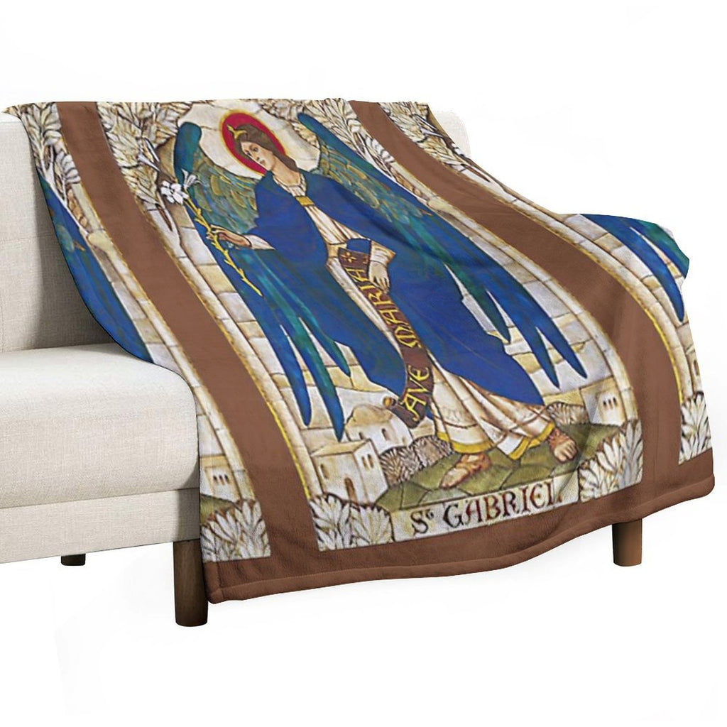 St Gabriel Angel Catholic Saint Archangel Easy Care Throw Blanket