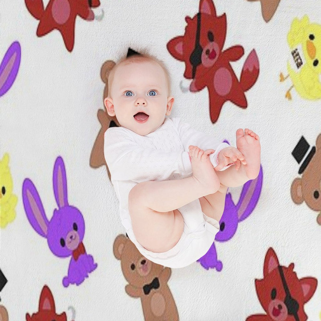 Cute Fnaf Pattern Compact Throw Blanket
