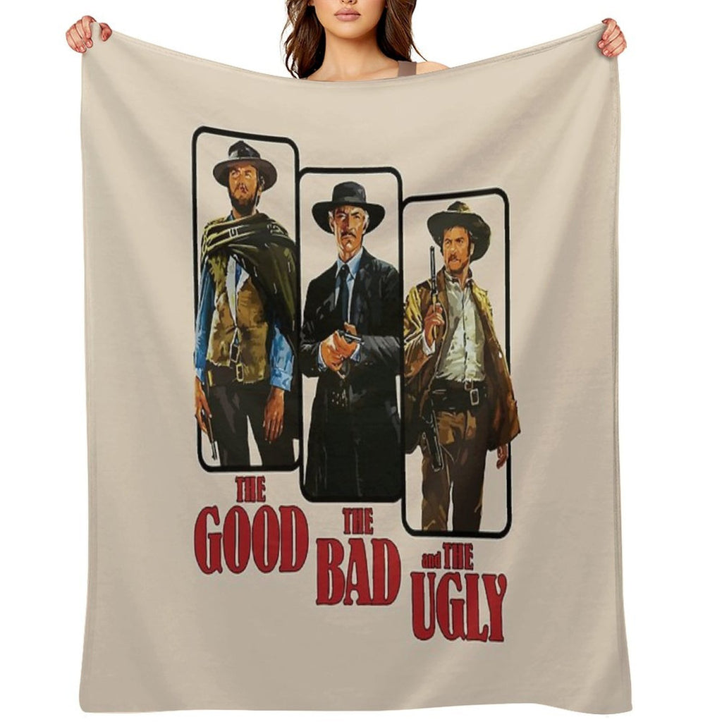 The Good The Bad And The Ugly Poster Graphic Velvety-soft Throw Blanket