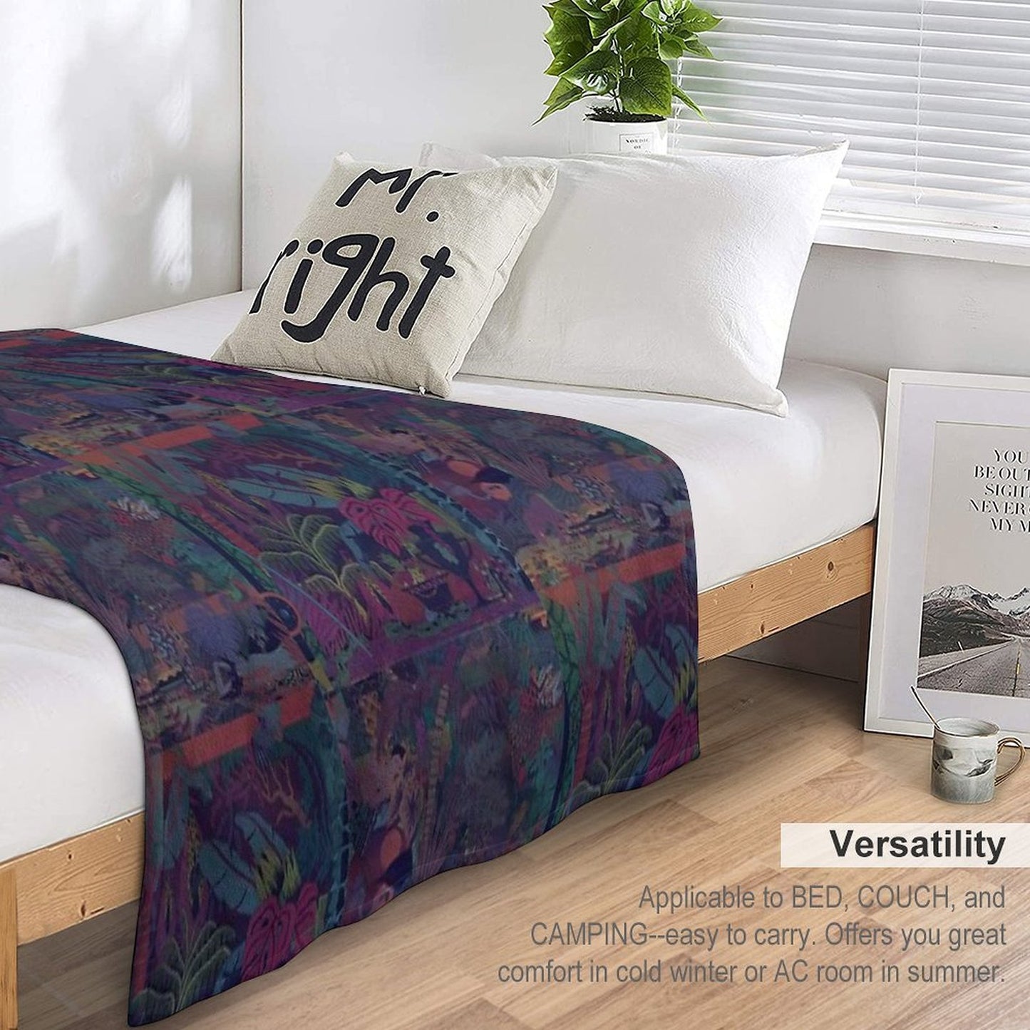 ZABA Patterns Glass Animals Sustainable Throw Blanket