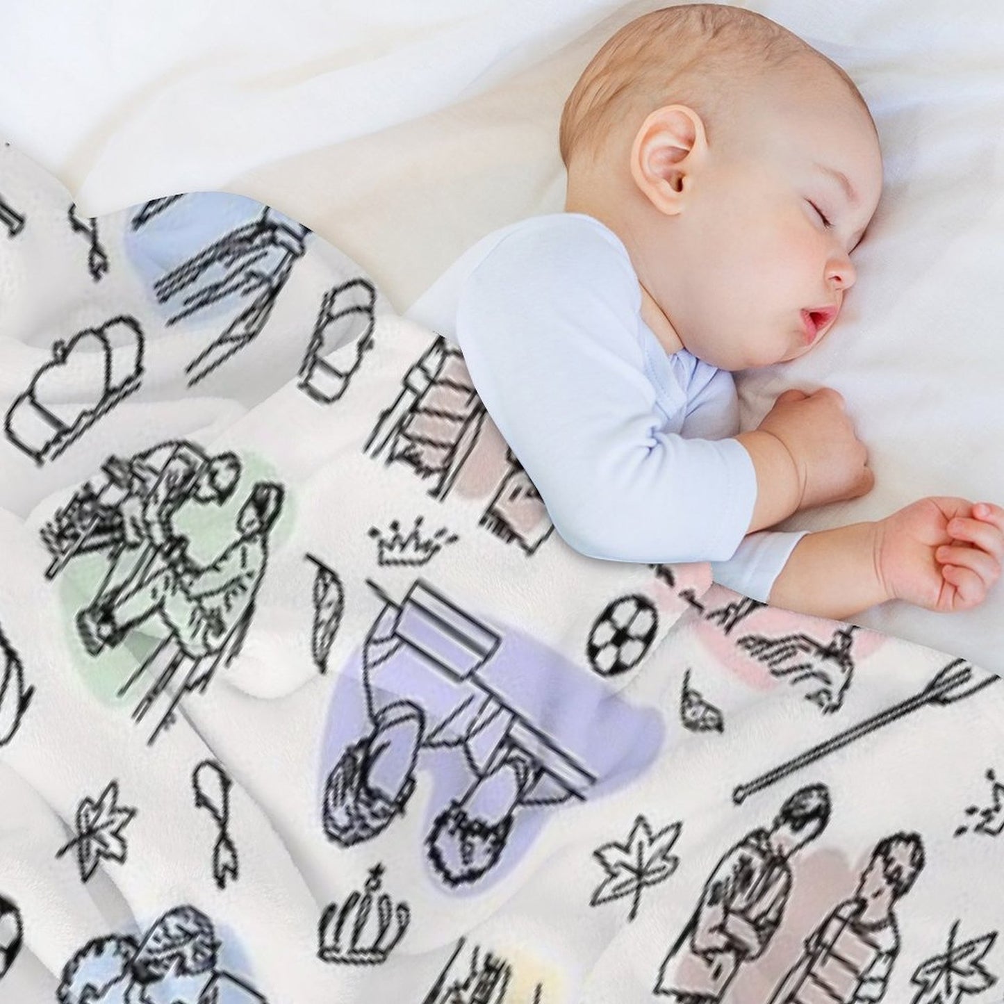 Young Royals Minimal Machine-washable Throw Blanket
