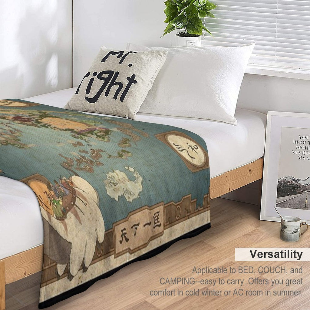 Avatar The Last Air Bender Map Lightweight Throw Blanket