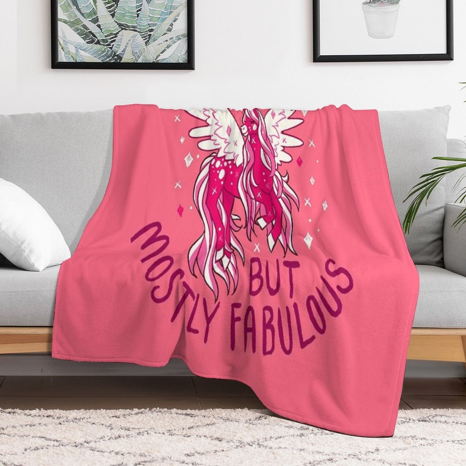 KIND OF A MESS Pegasus Versatility Throw Blanket