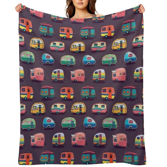 Happy Camper Durable Throw Blanket
