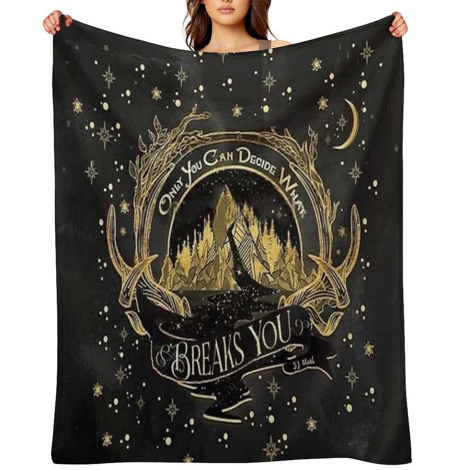 Acotar Quotes Only You Decide What Breaks You Premium Throw Blanket