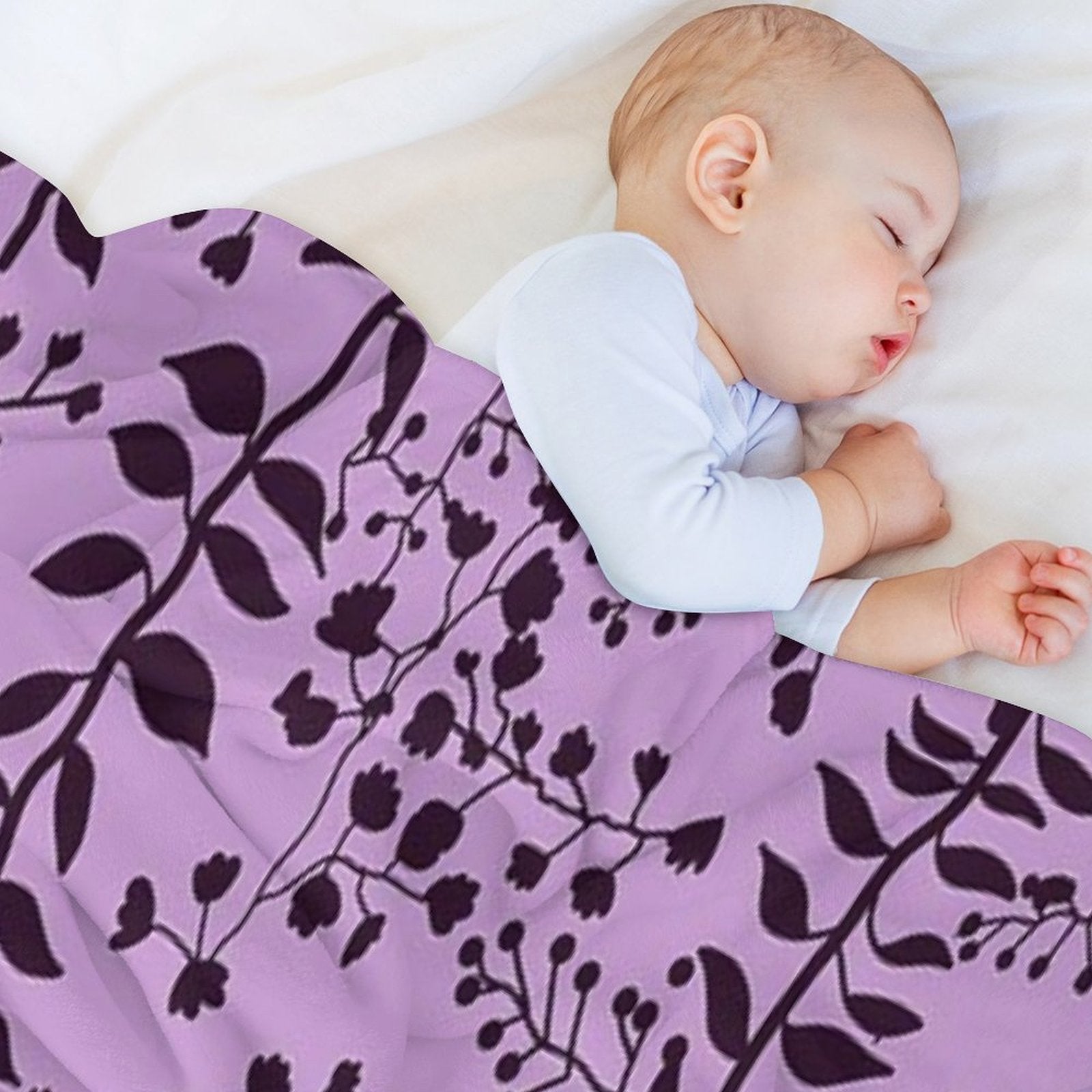 Bella Swan Lavender Freesia Sustainable Throw Blanket