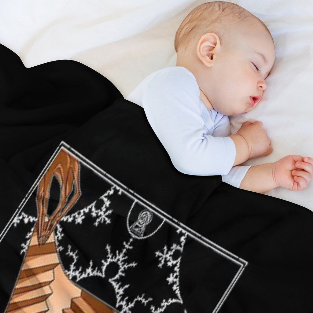 The Spiral Tarotesque - (Dark) Eco-conscious Throw Blanket