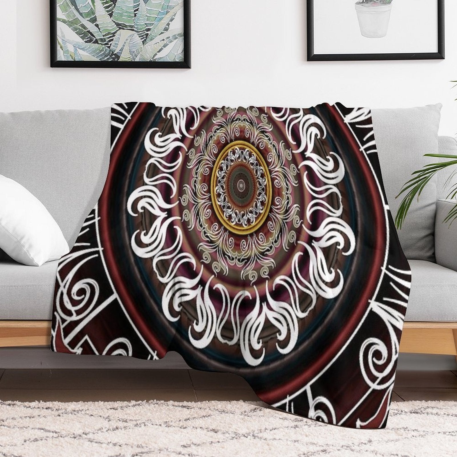 Mandala No. 4 Sustainable Throw Blanket
