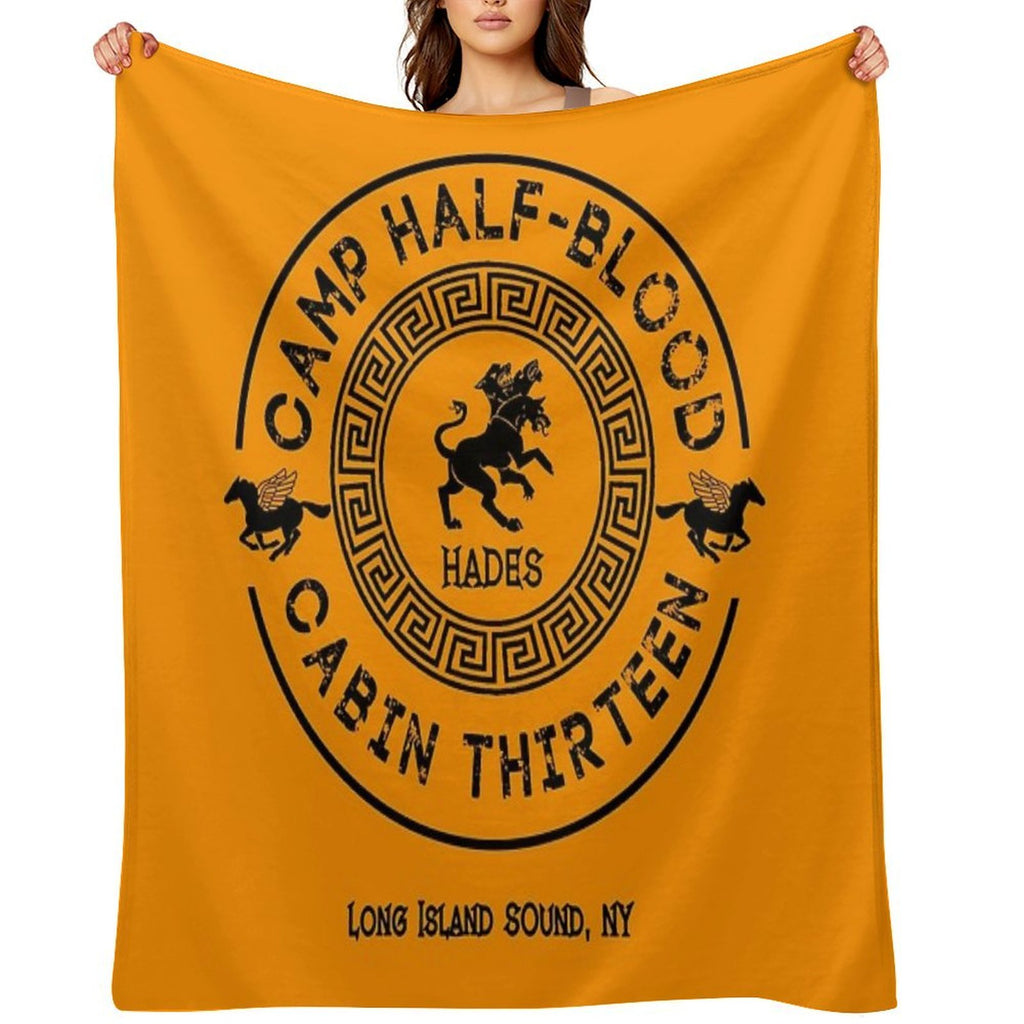 Cabin Thirteen - Hades - Percy Jackson - Camp Half-Blood Shrink-resistant Throw Blanket