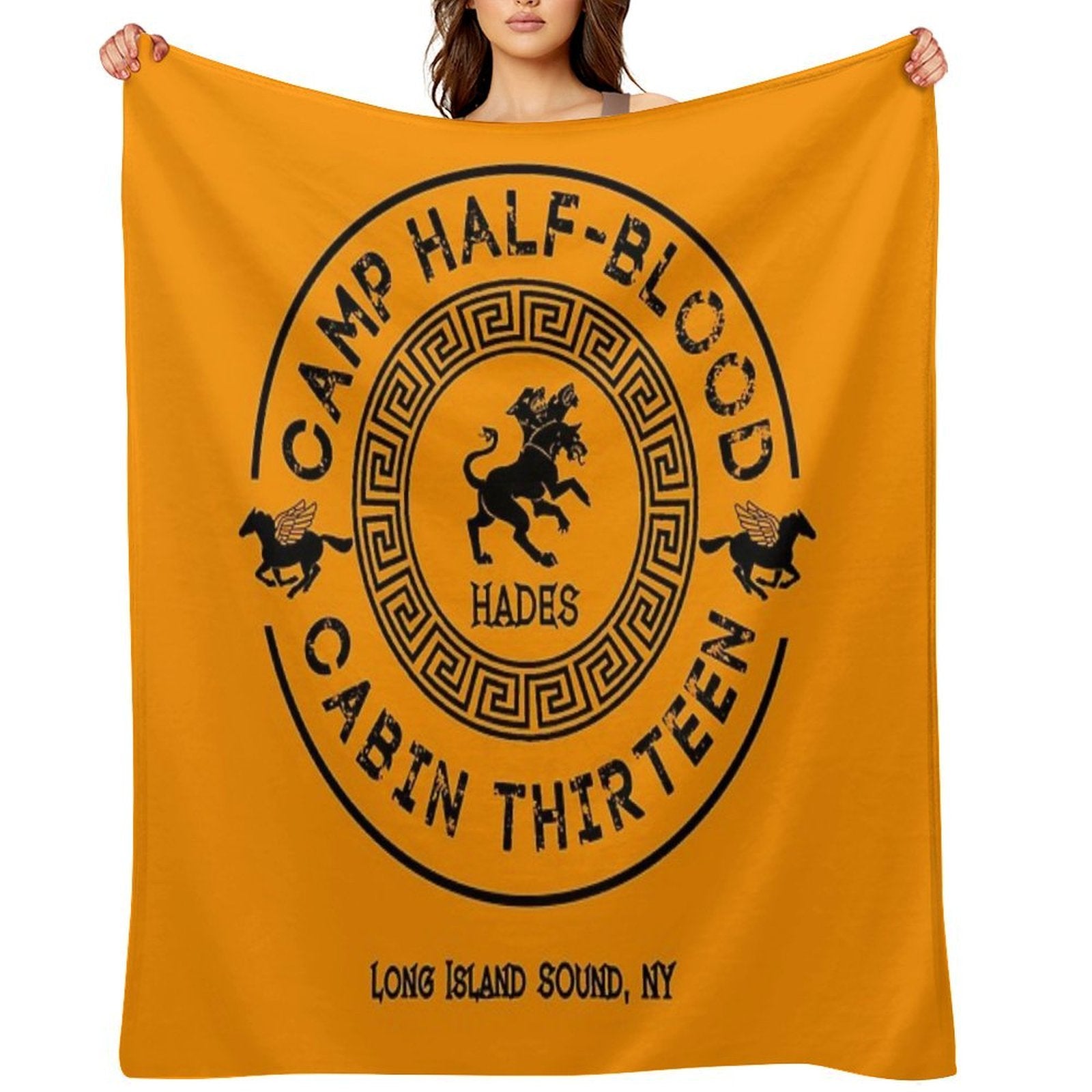 Cabin Thirteen - Hades - Percy Jackson - Camp Half-Blood Shrink-resistant Throw Blanket