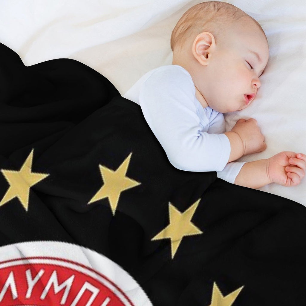 Vintage Best Champions Olympiacos FC Logo Essential Shrink-resistant Throw Blanket