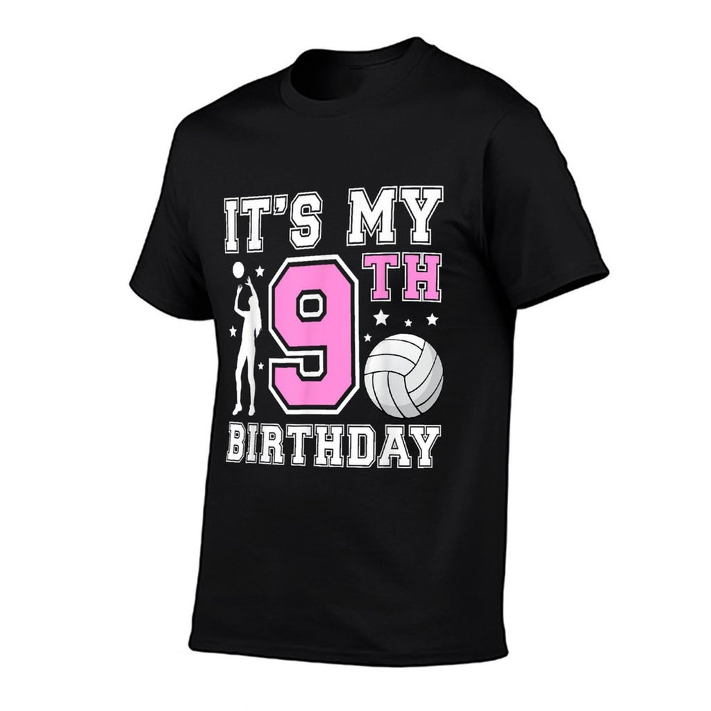 9th Birthday Volleyball Girl 9 Year Old Volleyball Player  Stretchy T-Shirt