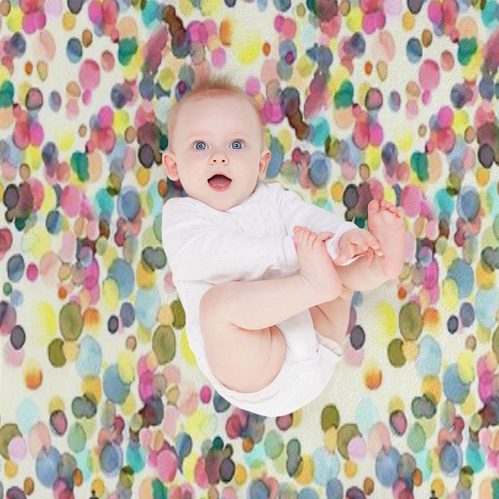 Color Drops Wrinkle-free Throw Blanket