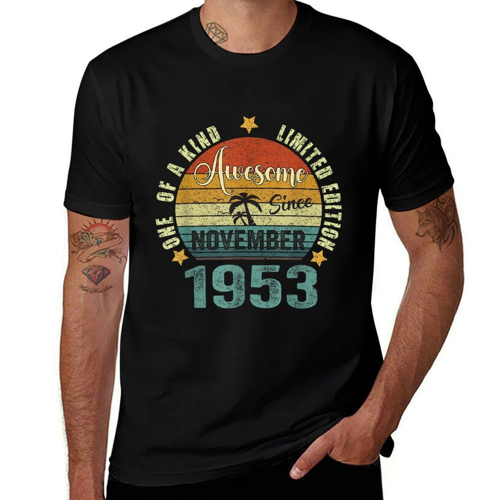 70 Year Old Retro Awesome Since November 1953 70th Birthday  Affordable Price T-Shirt