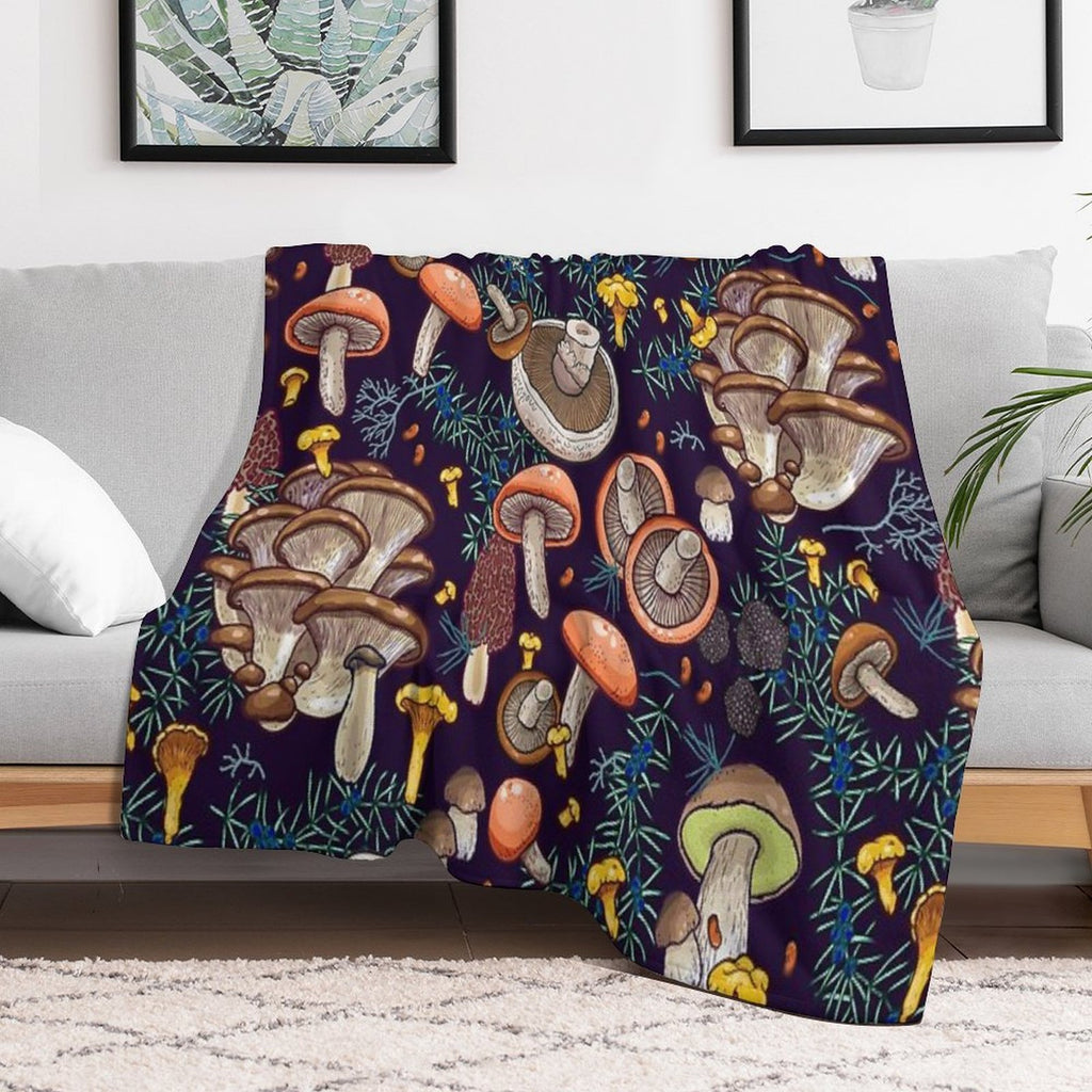 Dark Dream Forest Velvety-soft Throw Blanket