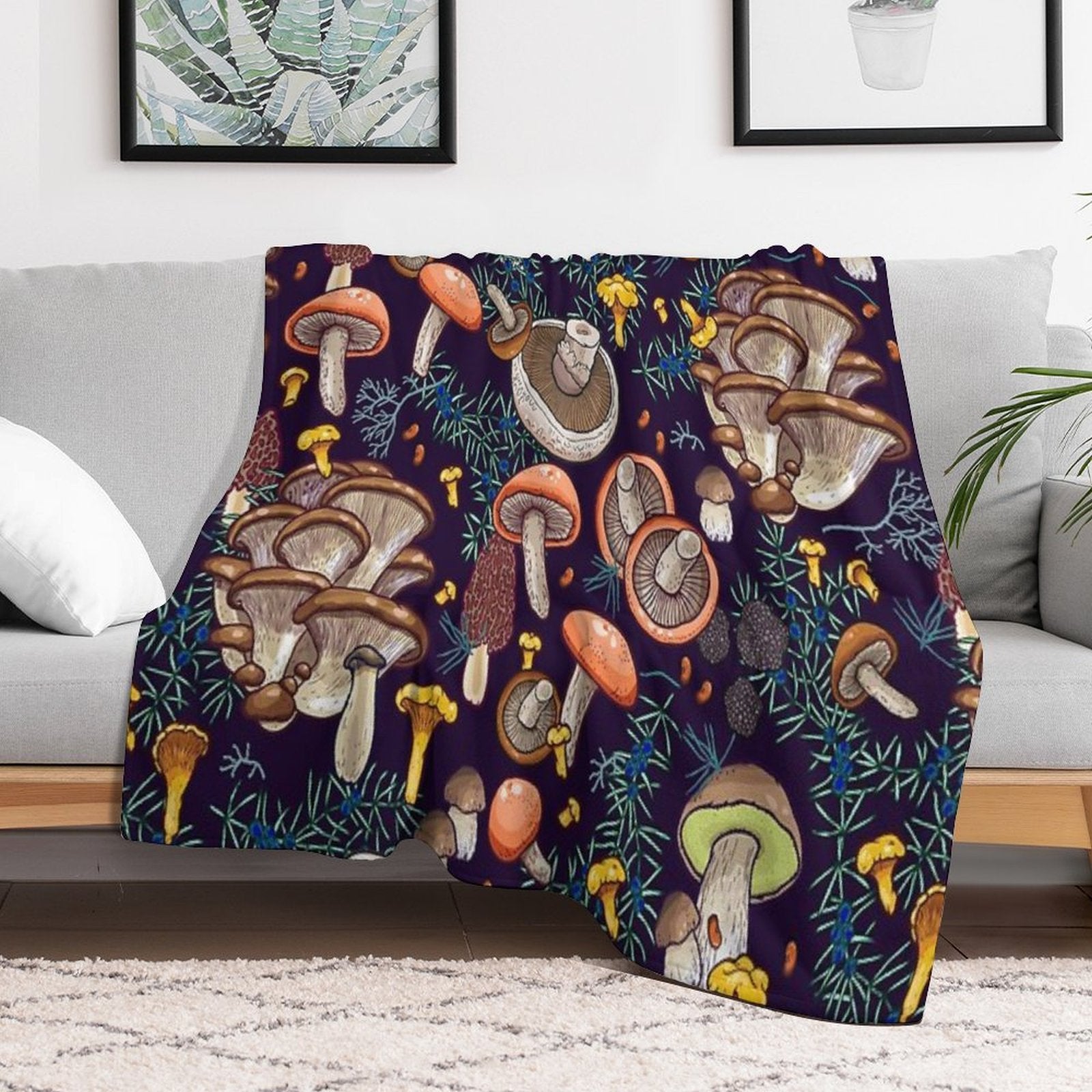 Dark Dream Forest Velvety-soft Throw Blanket