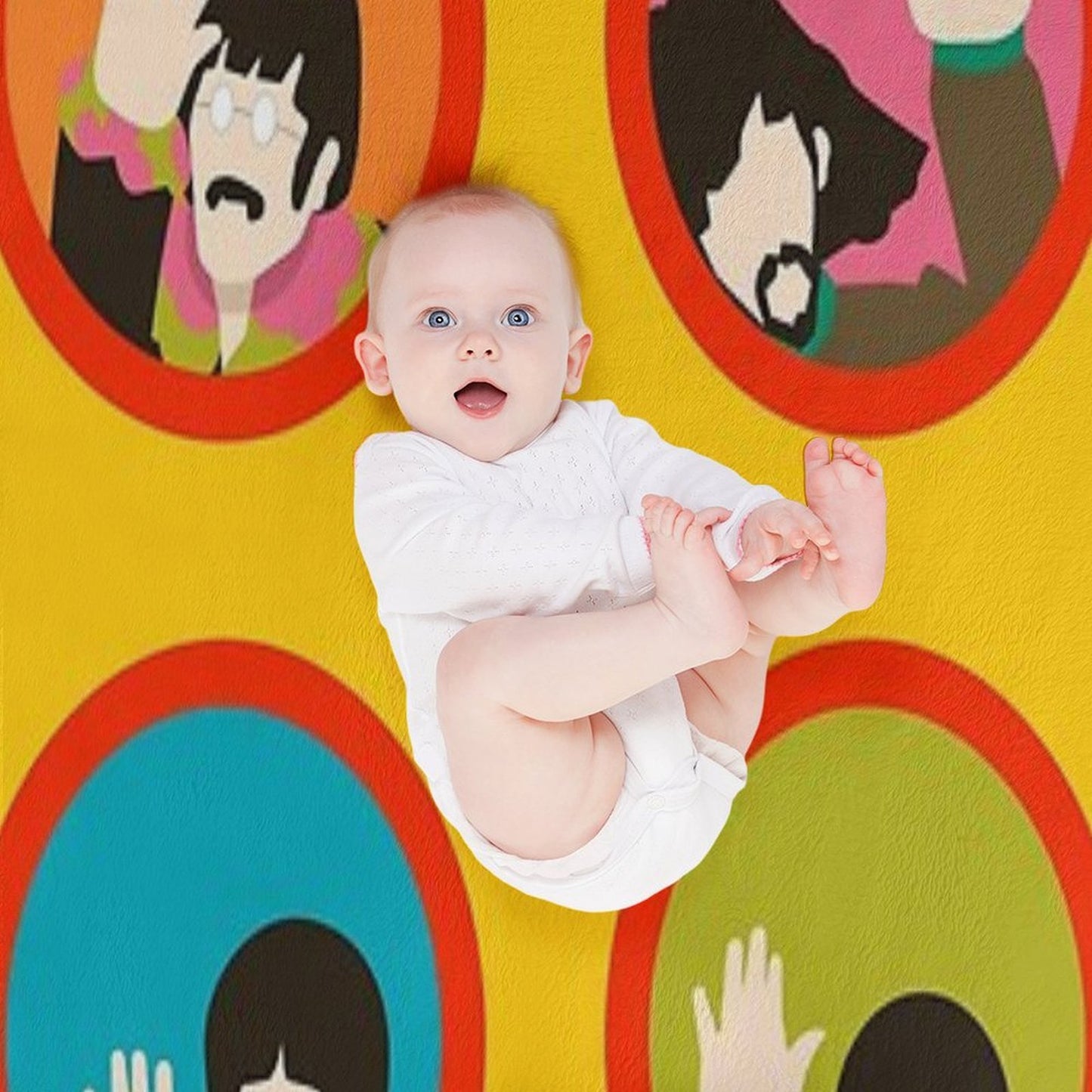 Yellow Submarine Minimal Quick-dry Throw Blanket