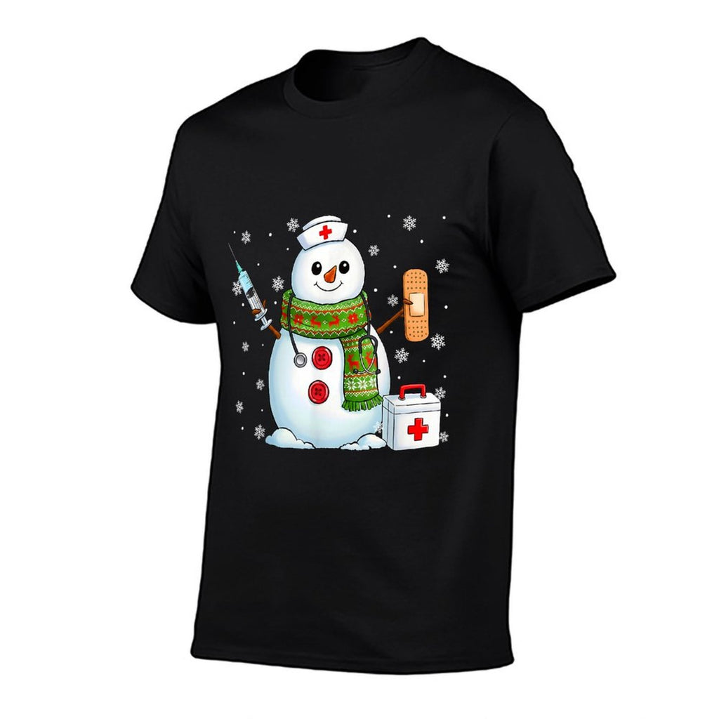 Funny Snowman Nurse Pjs Pajamas Christmas Xmas Women Men  Lightweight T-Shirt