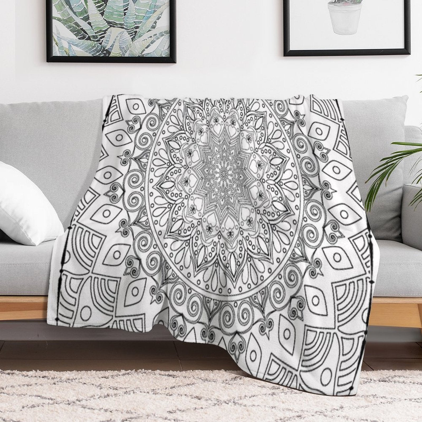 Golden Mandala Premium Throw Blanket