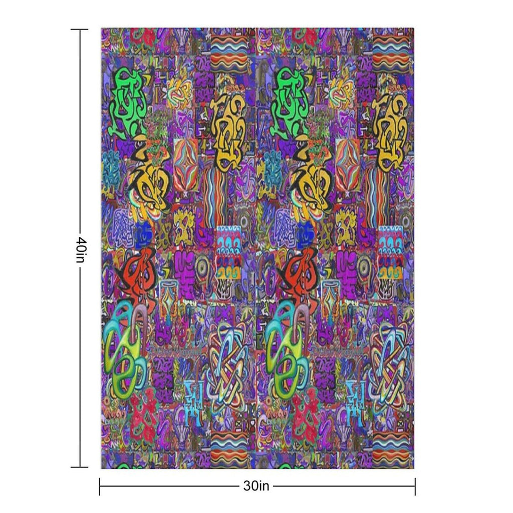 Pop Abstract Easy Care Throw Blanket