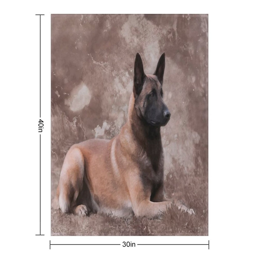 Malinois  Belgian Shepherd - Mechelaar Lightweight Throw Blanket