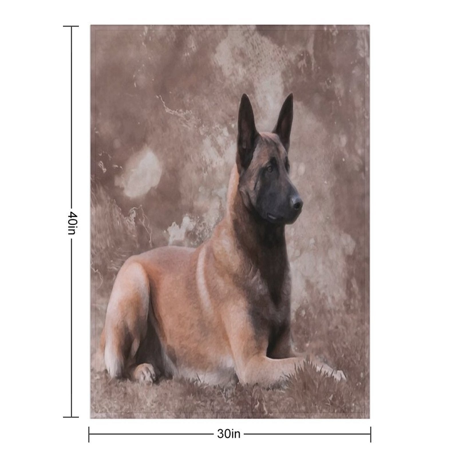 Malinois  Belgian Shepherd - Mechelaar Lightweight Throw Blanket