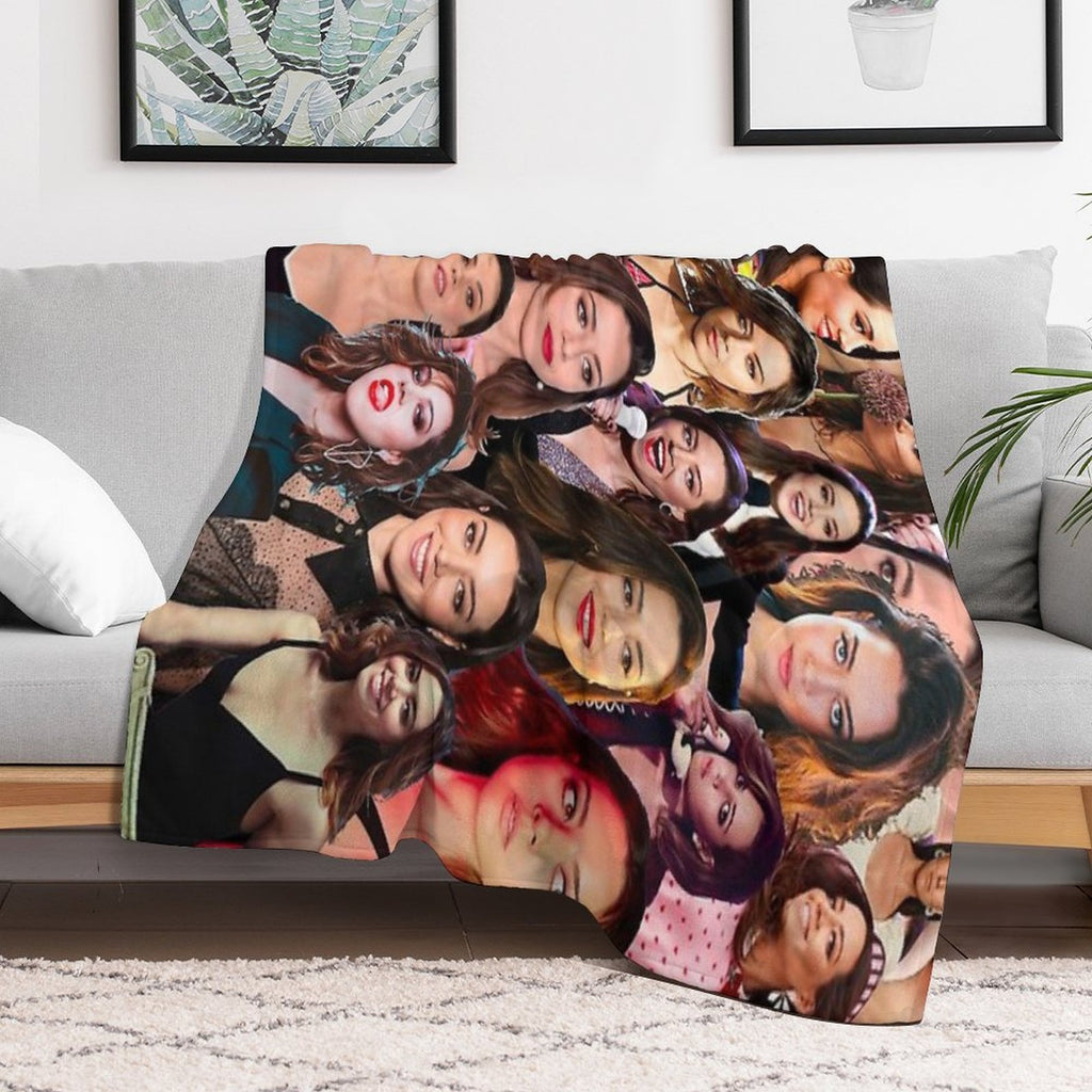 Aubrey Plaza Photo Collage Versatility Throw Blanket