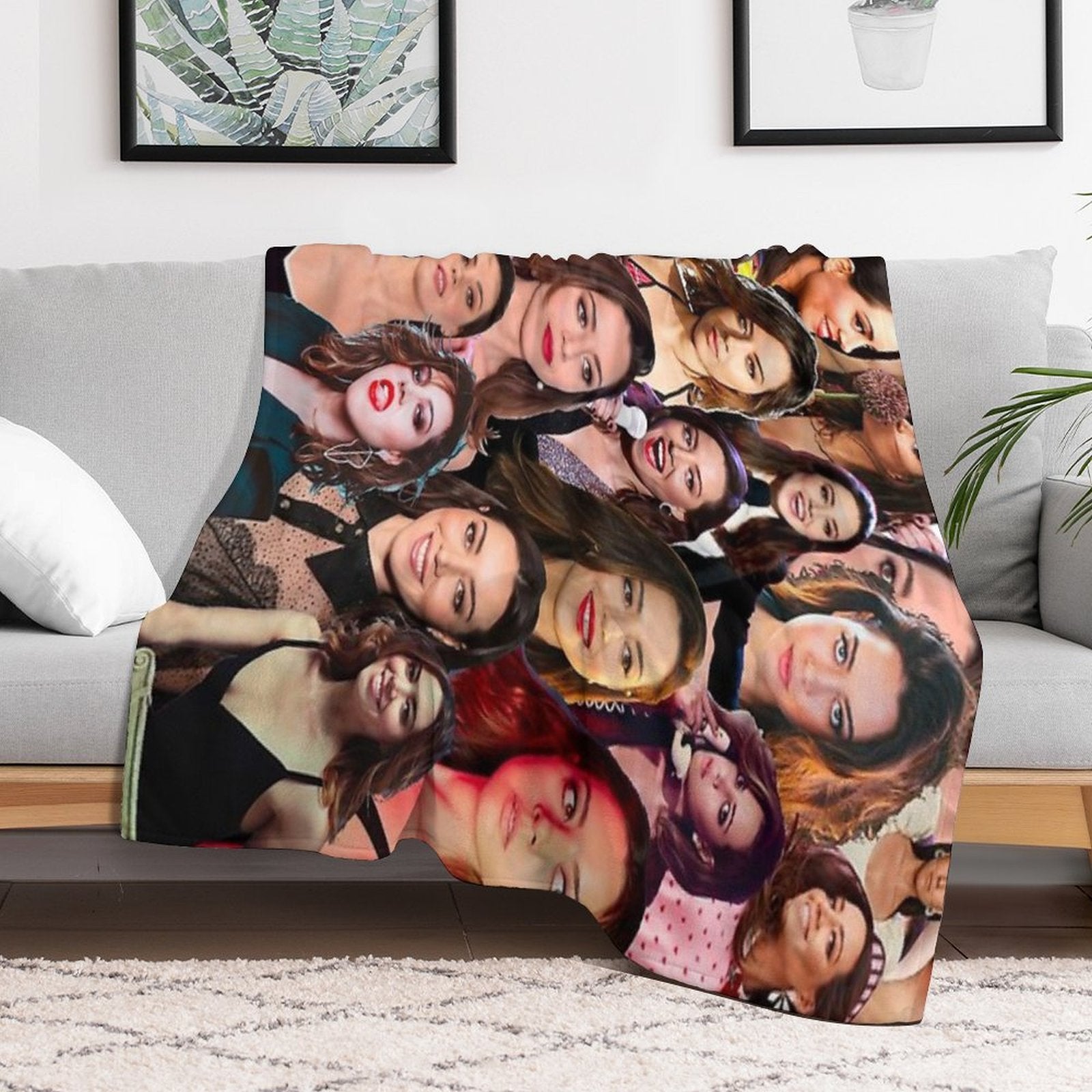 Aubrey Plaza Photo Collage Versatility Throw Blanket