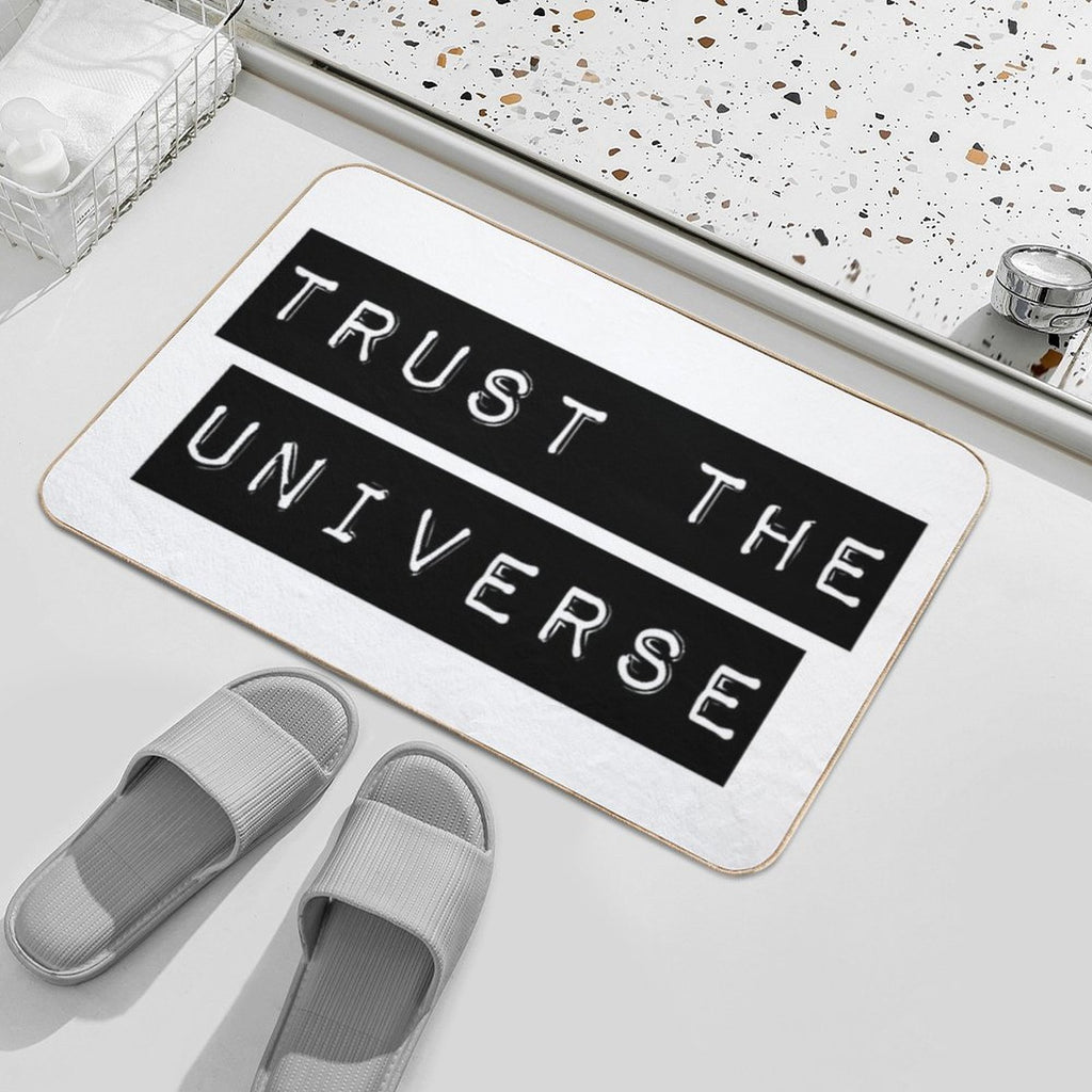 Trust The Universe Minimalistic  Anti-Trip Bath Mat