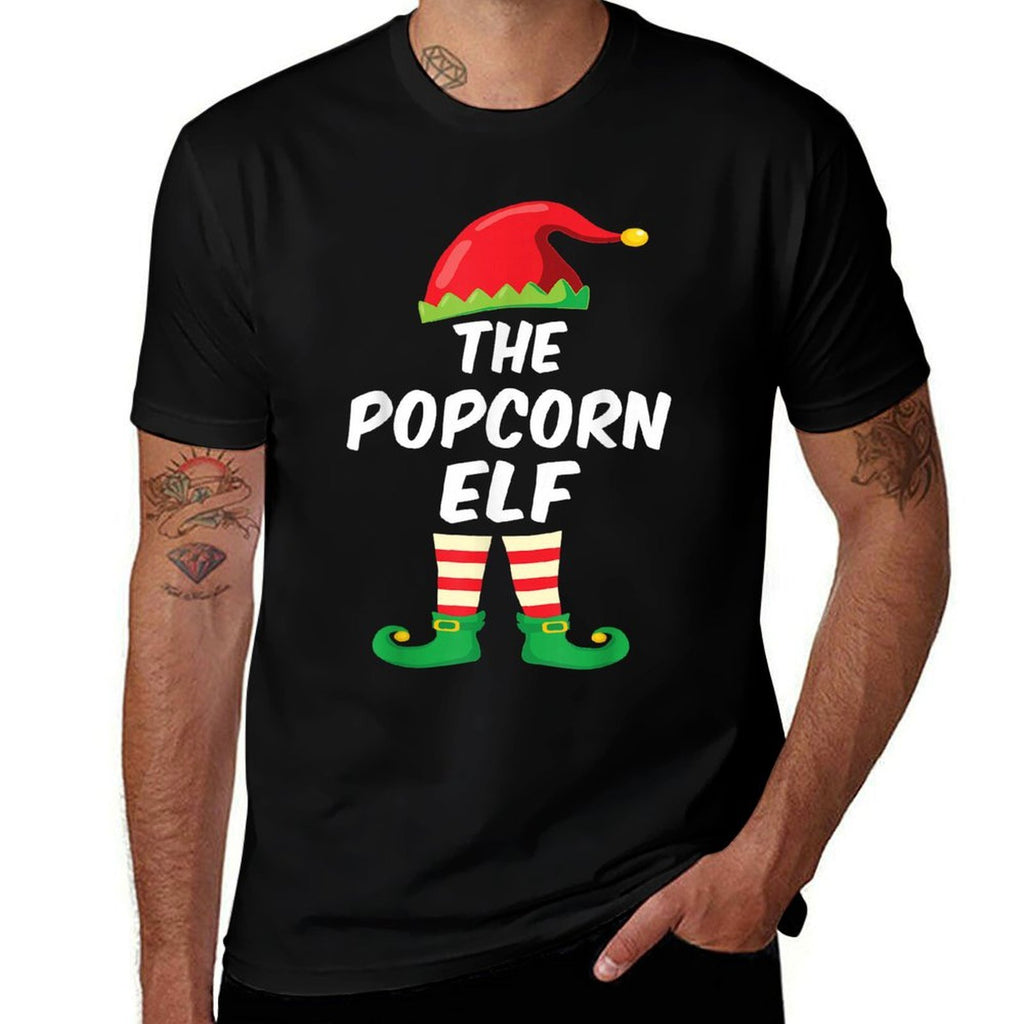 The Popcorn Elf Family Matching Funny Christmas Costume  Moisture-wicking T-Shirt