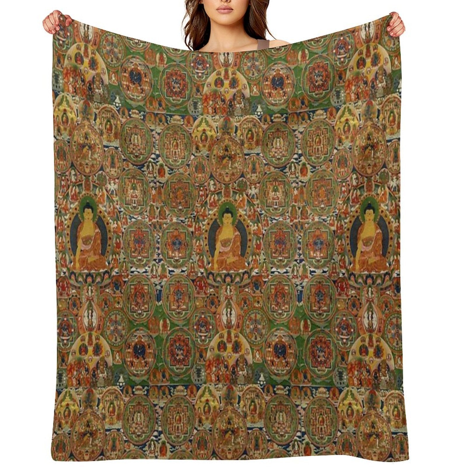 Buddha Velvety-soft Throw Blanket