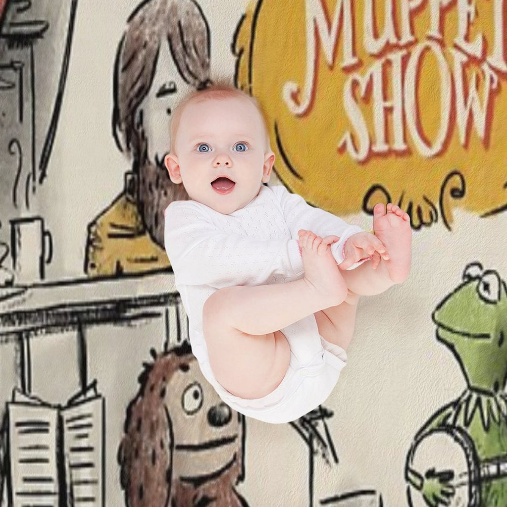 Copy of Muppets THE SHOW IS TIME RETRO Machine-washable Throw Blanket